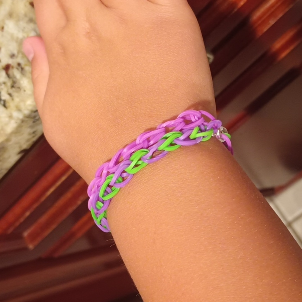 Rainbow loom hand made bracelet